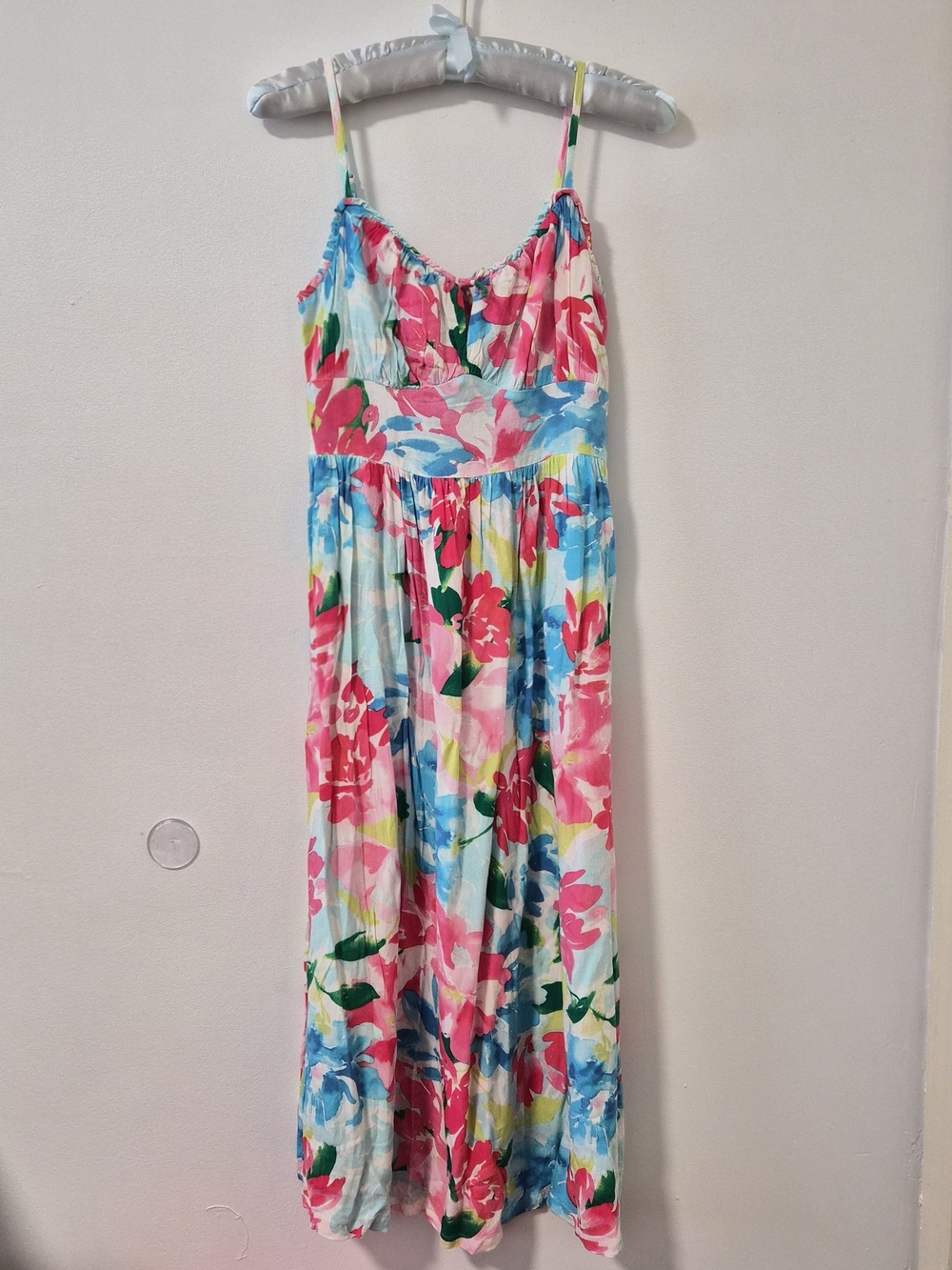 Old Navy Floral Maxi Dress in Pink, Blue, Green, White